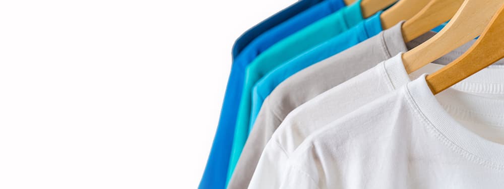 Uniform t-shirts in a range of fabric colors at the Startee workshop